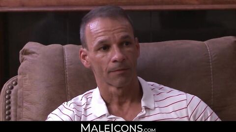 MaleIcons.com - Bearded daddy's big dick invasion of a tight twink ass