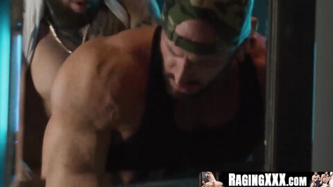 RagingXXX.com - Young Travis Connor barebacked by muscle Jock Tony's big cock
