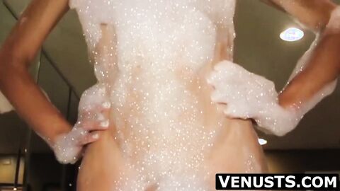 Stunning ladyboy sensual bathing body show