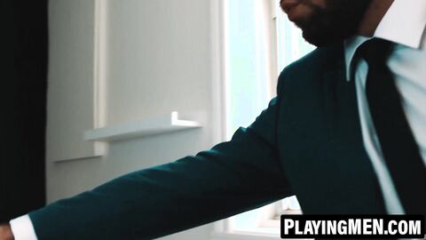 PlayingMen.com - Edward Terrant's moans fill the room as James Fox drills his ass