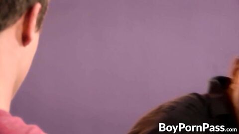 Handsome daddy fucked in ass after sucking twinks big dick