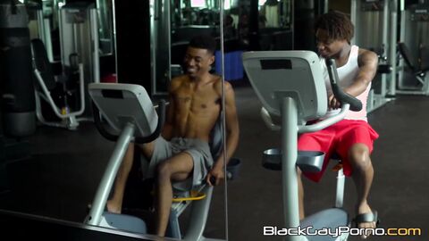 Working out in the gym has made Dreezy Long and Sleepy Reed horny and ready for raw s