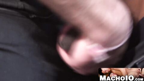 MachoIO.com - Tattoed latin stud takes black guys long manhood in his ass deep