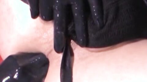 Aaron pushes Mason onto his back and works his way down to Mason's experienced hole.