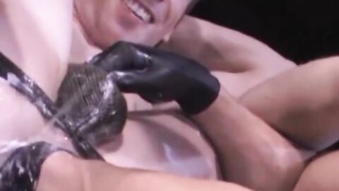 Marc and Bily then get on all fours, putting their asses in the hands of Lee, who wor