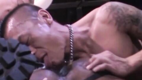 Slaps lead to tongues, spit leads to lube, and soon they're taking turns sliding hand