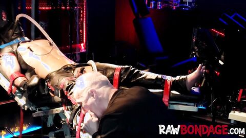 Sweaty jock foot licking and deepthroating in raw bondage