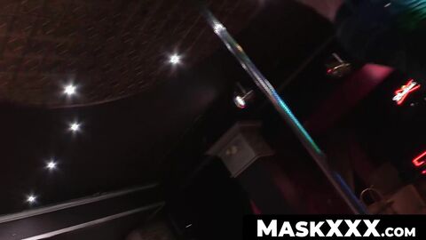 MaskXXX.com - Muscular gay stripper undresses and indulges in solo masturbation