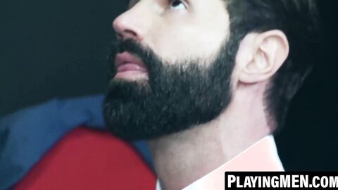 PlayingMen.com - Bearded hunk Sir Peter doggystyle ass pounds sexy Dani Robles