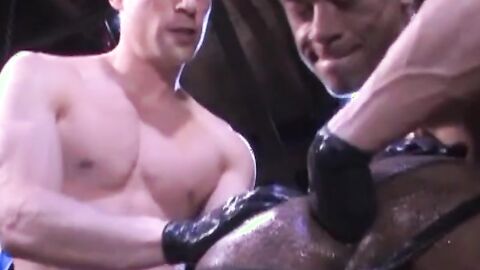 Slaps lead to tongues, spit leads to lube, and soon they're taking turns sliding hand