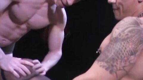 Slaps lead to tongues, spit leads to lube, and soon they're taking turns sliding hand