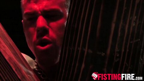 Kinky Leo Forte uses a flogger to strike his captive sexy back before fucking