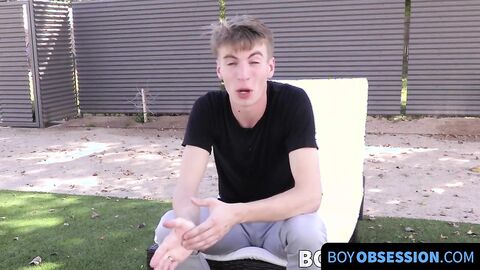 BoyObsession.com - Interviewed twink Tyler cleans up and jerks off in the shower
