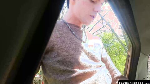 Dylan Segundo and Tonny Elliot share a hot cock ride in the backseat