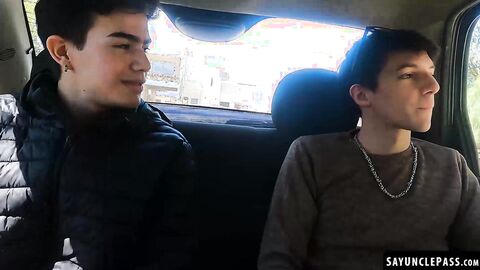 Dylan Segundo and Tonny Elliot share a hot cock ride in the backseat