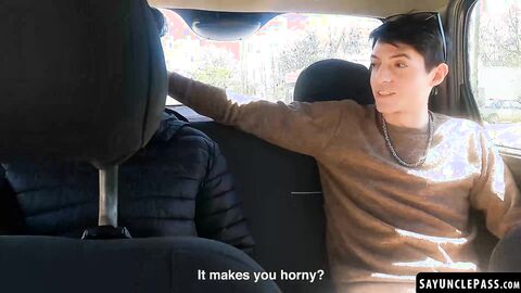 Dylan Segundo and Tonny Elliot share a hot cock ride in the backseat