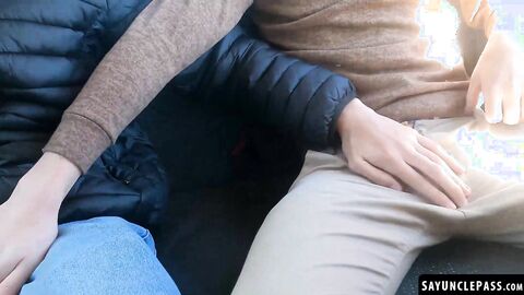 Dylan Segundo and Tonny Elliot share a hot cock ride in the backseat