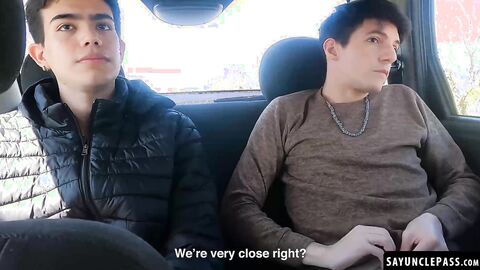 Dylan Segundo and Tonny Elliot share a hot cock ride in the backseat