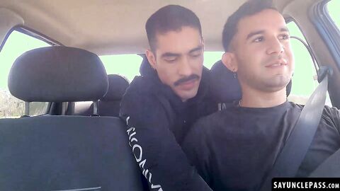 Isra Hell bottoms for his horny driver Kevin Alexander on the road