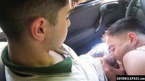 Leo Giok fucks his passenger Talex Madriz for sniffing his undies