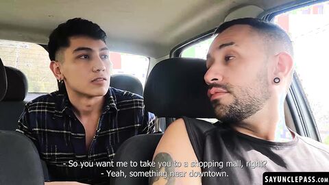 Horny Colombians Milo Star and Felipe Kun share steamy car sex