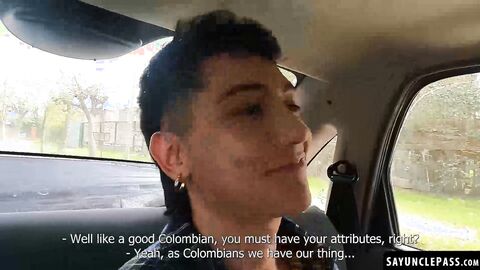 Horny Colombians Milo Star and Felipe Kun share steamy car sex