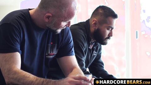 HardcoreBears.com - Hunk Avi Strider relentlessly barebacks Adam James in hardcore ac