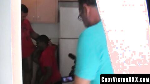 CodyVictorXXX.com - Black gay sucks daddies cock and bends over for dicking down roug
