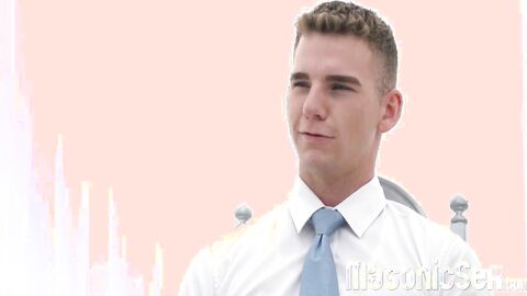 Master Felix Kamp slides his toy inside Jack Waters while stroking his dick fast