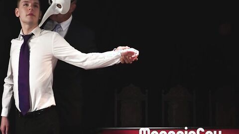 Ethan Tate fulfills his master's lustful desire in the darkroom