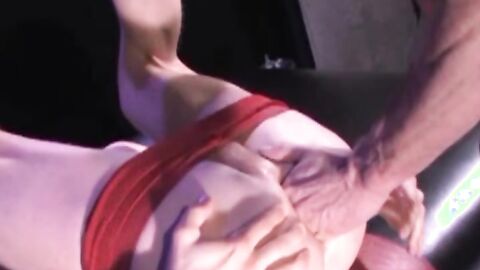 Michael Johns works over another newcomer, Billy Ryder whose beautifully smooth, hung