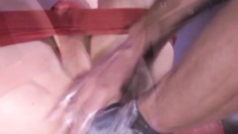 Michael Johns works over another newcomer, Billy Ryder whose beautifully smooth, hung