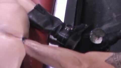 Michael Johns works over another newcomer, Billy Ryder whose beautifully smooth, hung