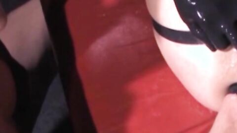 Aaron pushes Mason onto his back and works his way down to Mason's experienced hole.