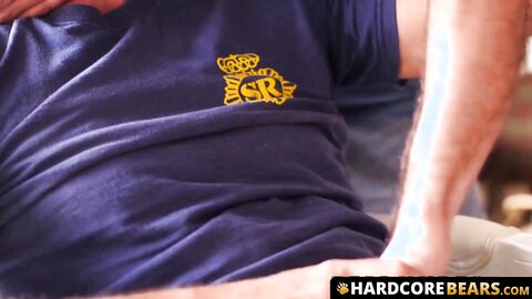 HardcoreBears.com - Bald hunk takes it raw in the ass after getting a passionate blow