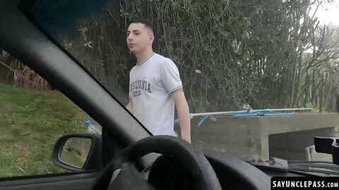 Tony Elliot let his hot driver Uriel Simon fuck him hard in the car