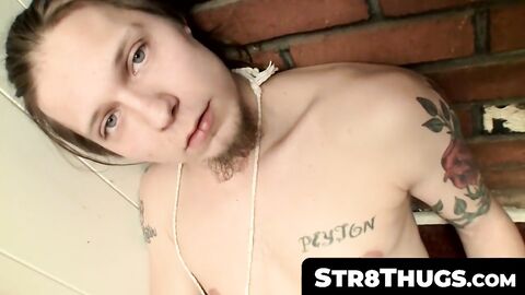Str8Thugs.com - Twink guy's self-gagging jerk off session with a focus on his schlong