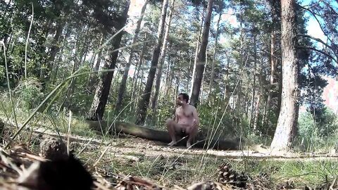 Daddy Caught Stroking in the Woods