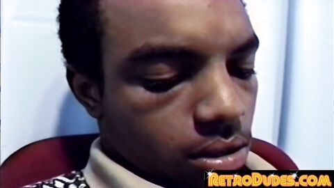 RetroDudes.com - Black gay man loves sucking cock in classic video action