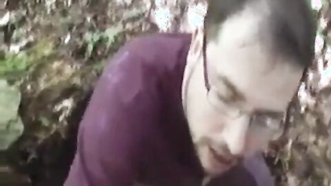 Bear Cub Blows a Load in His Mouth and Swallows