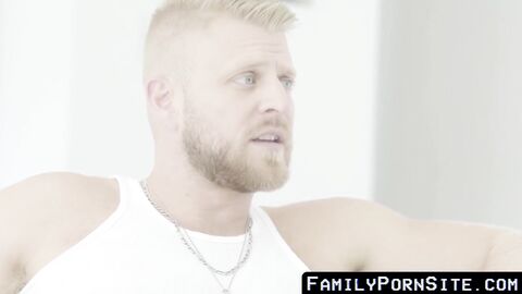 FamilyPornSite.com - Stepson's ass craving daddy's raw cock in threesome