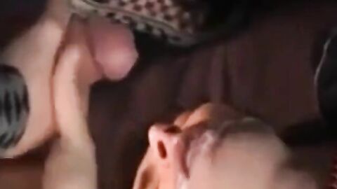 Bareback Gangbang Twink Gets Mouthful of Cum