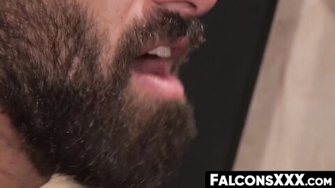 FalconsXXX.com - Two studs loving the feeling of getting it on in a small room in a h