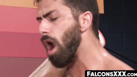 FalconsXXX.com - Two studs loving the feeling of getting it on in a small room in a h