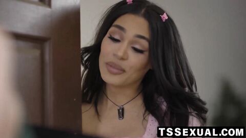 TSSexual.com - Eva Maxim oiled up for a relentless fucking with Aiden