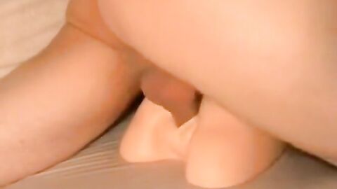 Rubber Pussy Toyed and Abused by Horny Man