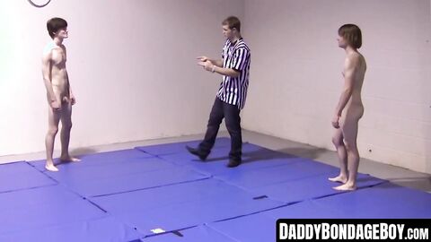 DaddyBondageBoy.com - Cocks-out sparring session turns into twinks' BDSM playtime
