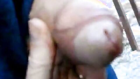 Outdoor Handjob with Silver Daddy