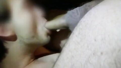 Self-Suck Amateur Masturbates for Cum Tribute