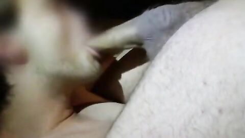 Self-Suck Amateur Masturbates for Cum Tribute